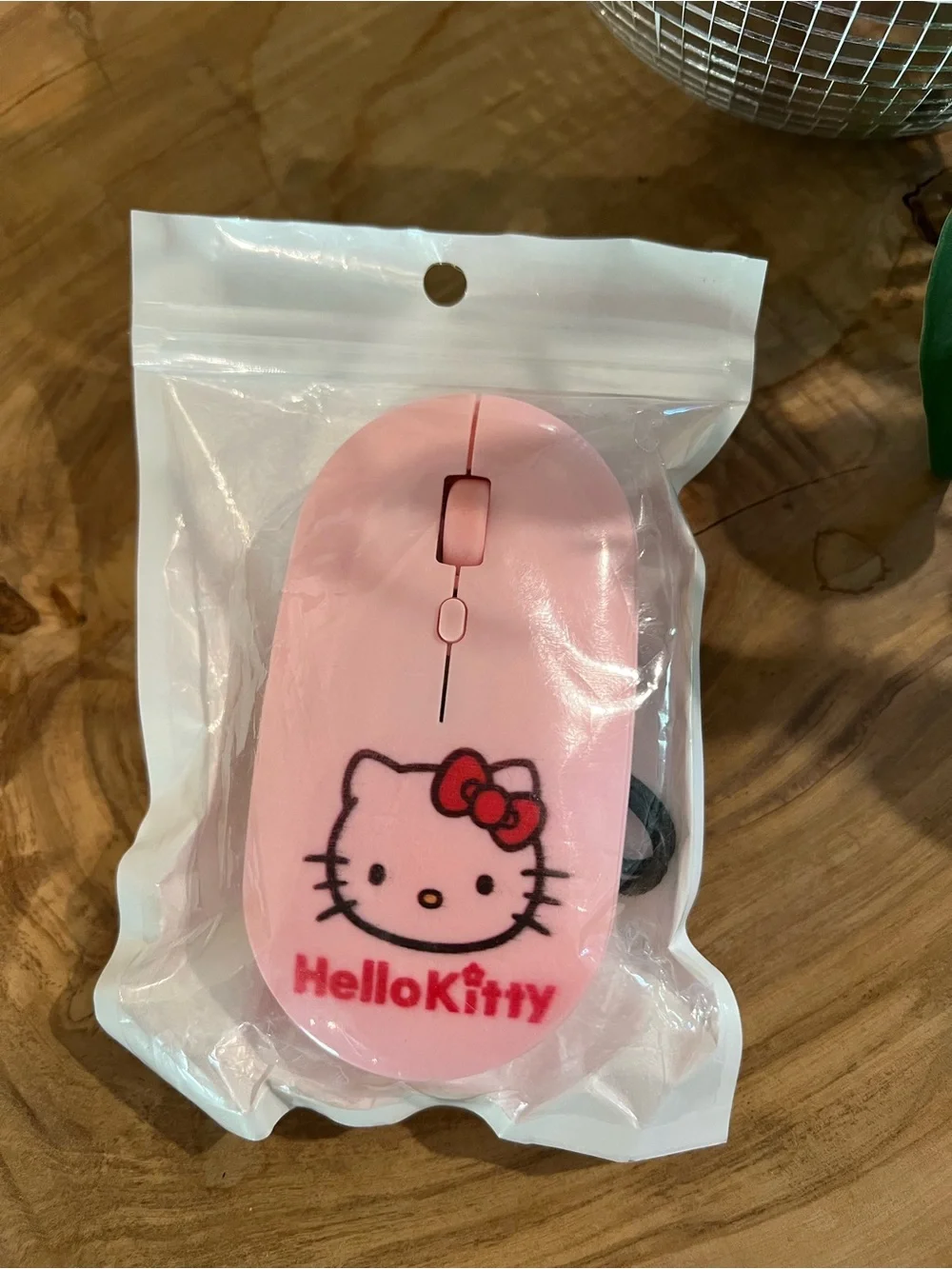 Hello Kitty Pink Wireless Mouse with USB Cable